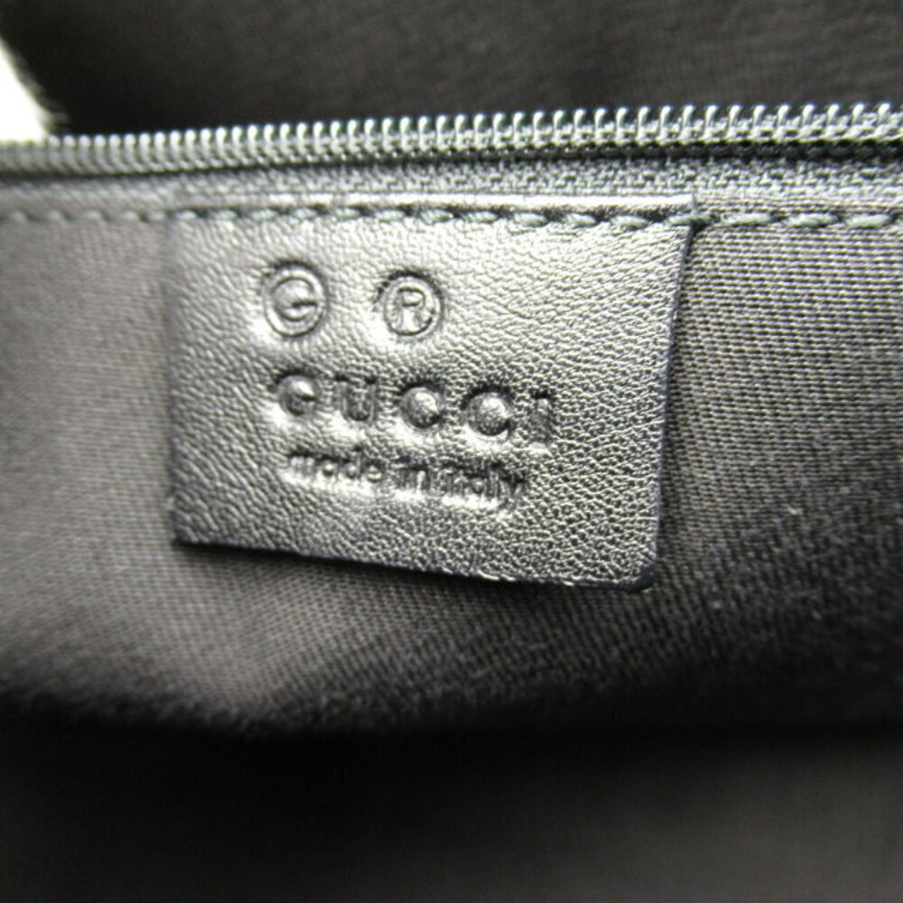 Gucci Tote Bag Canvas Leather Brown Black - Picture 6 of 10